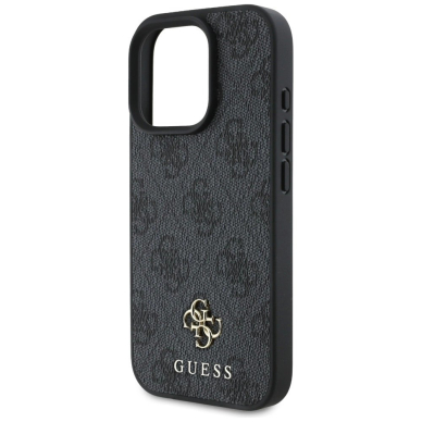 Guess HC PU 4G Small 4G and Classic Dėklas skirtas iPhone 16 Pro Max MagSafe - Juodas 5