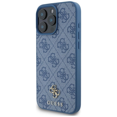 Guess HC PU 4G Small 4G and Classic Dėklas skirtas iPhone 16 Pro Max MagSafe - Mėlynas 1