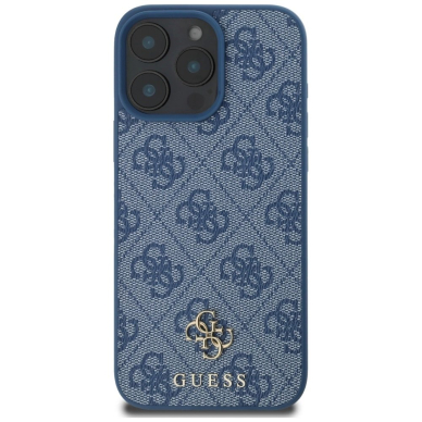 Guess HC PU 4G Small 4G and Classic Dėklas skirtas iPhone 16 Pro Max MagSafe - Mėlynas 2