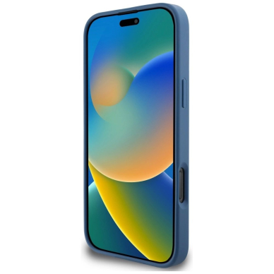 Guess HC PU 4G Small 4G and Classic Dėklas skirtas iPhone 16 Pro Max MagSafe - Mėlynas 4