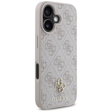 Guess HC PU 4G Small 4G and Classic iPhone 16 MagSafe Dėklas - Rožinis 3