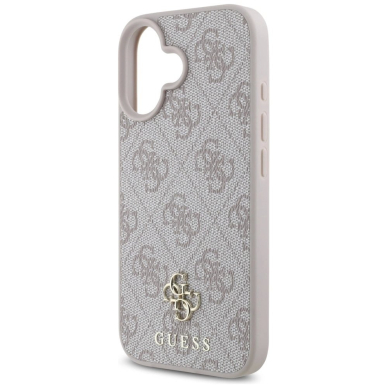 Guess HC PU 4G Small 4G and Classic iPhone 16 MagSafe Dėklas - Rožinis 5