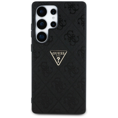 Samsung Galaxy S25 Ultra Guess Hot Stamp 4G Pattern Triangle Metal Logo dėklas - juodas 2
