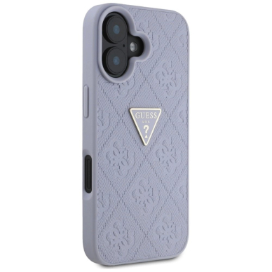 Guess Hot Stamp 4G Pattern Triangle Metal Logo iPhone 16 Dėklas - Violetinis 3 Guess Hot Stamp 4G Pattern Triangle Metal Logo iPhone 16 Dėklas - Violetinis 3