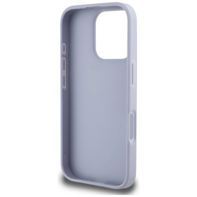 Guess Hot Stamp 4G Pattern Triangle Metal Logo iPhone 16 Pro Dėklas - Violetinis 6