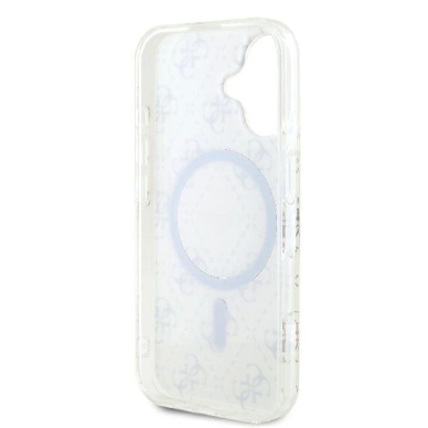 Dėklas Guess IML 4G Background MagSafe  iPhone 16 Plus - Baltas 6