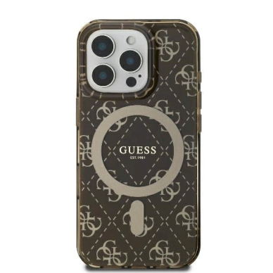 Dėklas Guess IML 4G Background MagSafe  iPhone 16 Pro Max - Rudas 2 Dėklas Guess IML 4G Background MagSafe  iPhone 16 Pro Max - Rudas 2