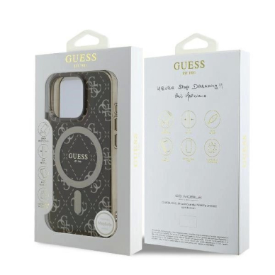 Dėklas Guess IML 4G Background MagSafe iPhone 16 Pro Max - Rudas 7 Dėklas Guess IML 4G Background MagSafe iPhone 16 Pro Max - Rudas 7