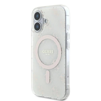 Dėklas Guess IML 4G Background MagSafe iPhone 16 - Baltas 1 Dėklas Guess IML 4G Background MagSafe iPhone 16 - Baltas 1