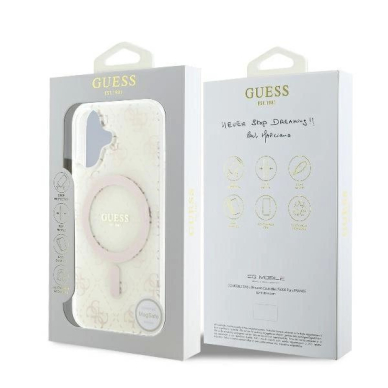 Dėklas Guess IML 4G Background MagSafe iPhone 16 - Baltas 7 Dėklas Guess IML 4G Background MagSafe iPhone 16 - Baltas 7