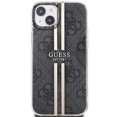 Originalus Guess dėklas IML 4G Auksinis StripeiPhone 15 Plus / 14 Plus - Juodas 2 Originalus Guess dėklas IML 4G Auksinis StripeiPhone 15 Plus / 14 Plus - Juodas 2