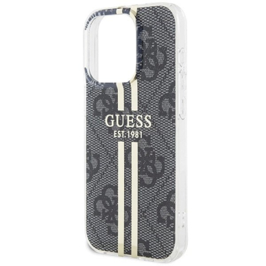 Originalus Guess dėklas IML 4G Auksinis StripeiPhone 15 Pro - Juodas 5 Originalus Guess dėklas IML 4G Auksinis StripeiPhone 15 Pro - Juodas 5