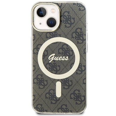 iPhone 15 Guess IML 4G MagSafe dėklas - rudas 2