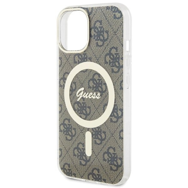 iPhone 15 Guess IML 4G MagSafe dėklas - rudas 5