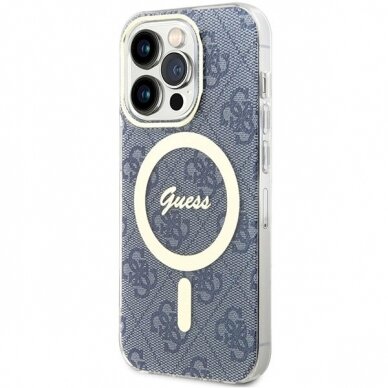 Originalus Guess dėklas IML 4G MagSafeiPhone 15 Pro - Mėlynas 1 Originalus Guess dėklas IML 4G MagSafeiPhone 15 Pro - Mėlynas 1