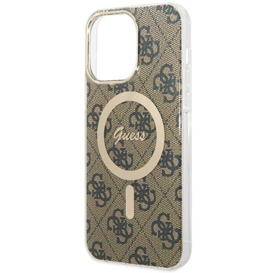 iPhone 15 Pro Max Guess IML 4G MagSafe dėklas - rudas 4