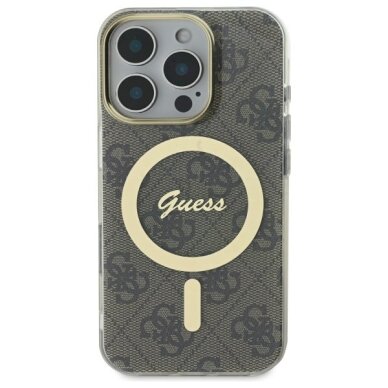 iPhone 16 Pro Guess IML 4G MagSafe dėklas – rudas 1