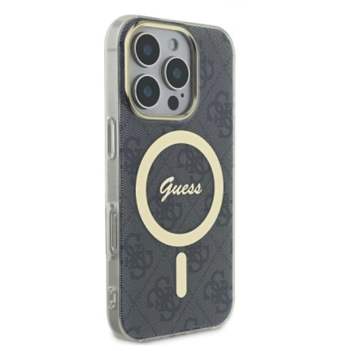 iPhone 16 Pro Max – Guess IML 4G MagSafe dėklas - Juodas 3