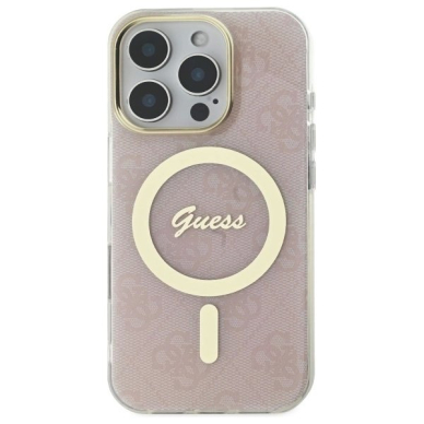 iPhone 16 Pro Max – Guess IML 4G MagSafe dėklas - Rožinis 2