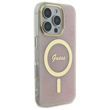 iPhone 16 Pro Max – Guess IML 4G MagSafe dėklas - Rožinis 3