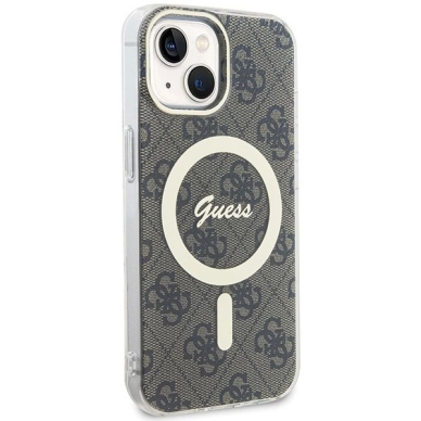 iPhone 15 Plus Guess IML 4G MagSafe dėklas - rudas 3