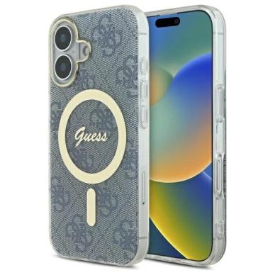 iPhone 16 – Guess IML 4G MagSafe dėklas - Mėlynas