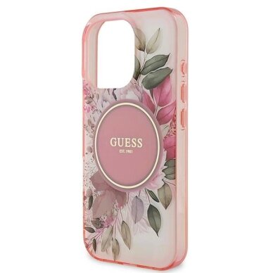 iPhone 16 Pro Max dėklas Guess IML Flower & Tonal Circle su MagSafe – rožinis 5 iPhone 16 Pro Max dėklas Guess IML Flower & Tonal Circle su MagSafe – rožinis 5