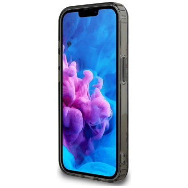 iPhone 16e – Guess IML Flowers MagSafe dėklas - Juodas 4
