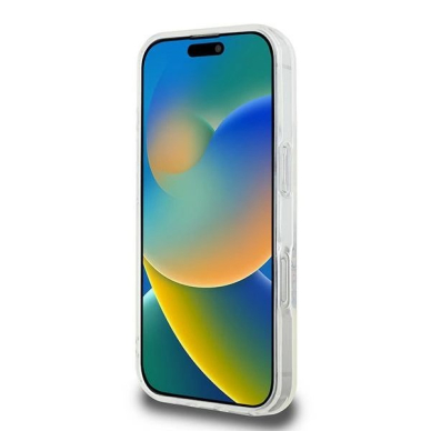 iPhone 16 Pro – Guess IML Flowers Wreath MagSafe dėklas - Skaidrus 4