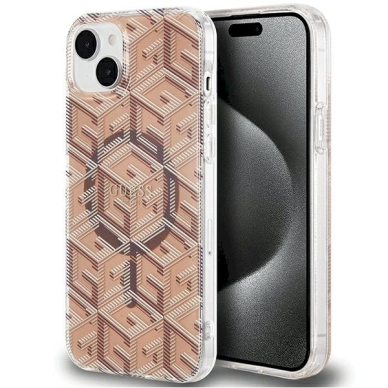 Originalus Guess dėklas IML GCube MagSafeiPhone 15 Plus / 14 Plus - Rudas Originalus Guess dėklas IML GCube MagSafeiPhone 15 Plus / 14 Plus - Rudas