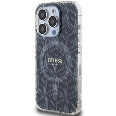 Originalus Guess dėklas IML GCube MagSafeiPhone 15 Pro - Juodas 1 Originalus Guess dėklas IML GCube MagSafeiPhone 15 Pro - Juodas 1