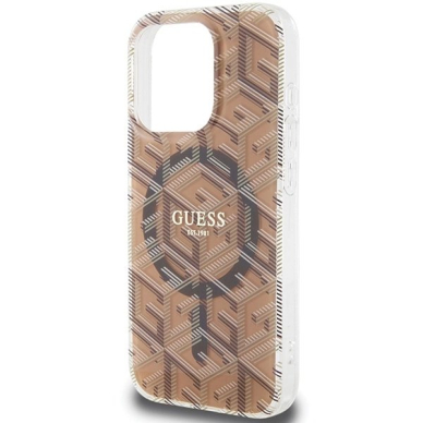 Originalus Guess dėklas IML GCube MagSafeiPhone 15 Pro - Rudas 5 Originalus Guess dėklas IML GCube MagSafeiPhone 15 Pro - Rudas 5