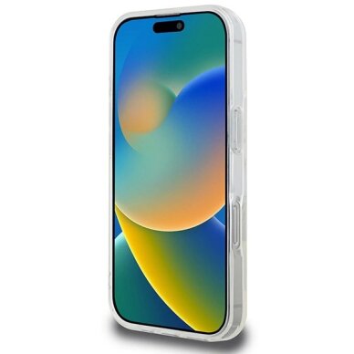 iPhone 16 Pro Max Guess IML Glitter Circle MagSafe dėklas – skaidrus 4