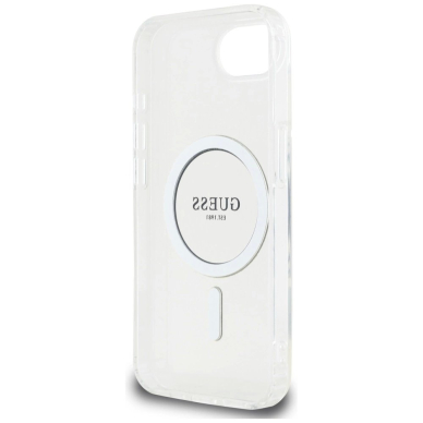 iPhone 16e – Guess IML Glitter Circle MagSafe dėklas - Skaidrus 6 iPhone 16e – Guess IML Glitter Circle MagSafe dėklas - Skaidrus 6