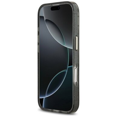 iPhone 17 Guess IML Glitter Flowers Triangle MagSafe dėklas – juodas 4 iPhone 17 Guess IML Glitter Flowers Triangle MagSafe dėklas – juodas 4