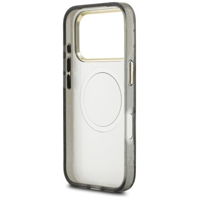 iPhone 17 Pro Guess IML Glitter Flowers Triangle MagSafe dėklas – juodas 6 iPhone 17 Pro Guess IML Glitter Flowers Triangle MagSafe dėklas – juodas 6