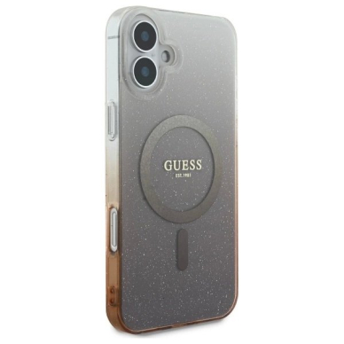iPhone 16 Plus – Guess IML Glitter Gradient MagSafe dėklas - Rudas 3 iPhone 16 Plus – Guess IML Glitter Gradient MagSafe dėklas - Rudas 3