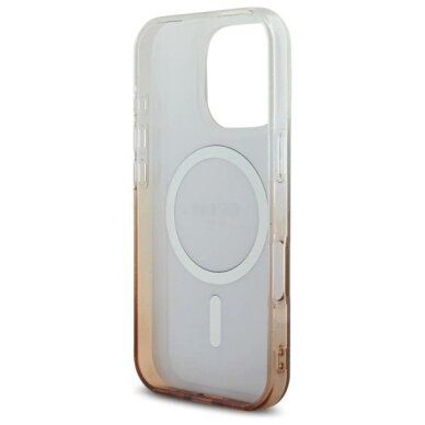 iPhone 16 Pro Max Guess IML Glitter Gradient MagSafe dėklas – rudas 6