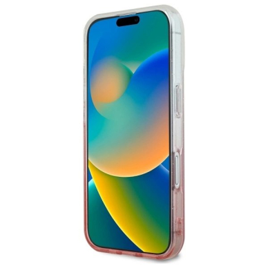 iPhone 16 Plus – Guess IML Glitter Gradient MagSafe dėklas - Rožinis 4