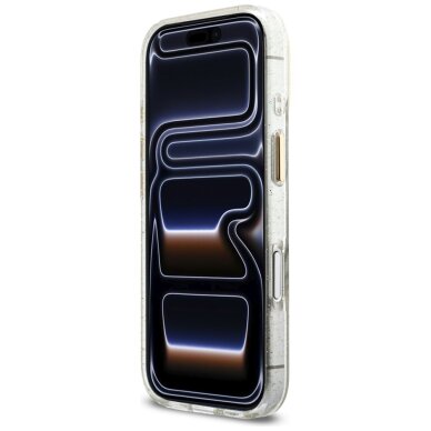 iPhone 17 Pro Guess IML Glitters Script Strap MagSafe dėklas – skaidrus 4 iPhone 17 Pro Guess IML Glitters Script Strap MagSafe dėklas – skaidrus 4