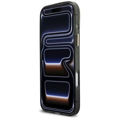 iPhone 17 Pro Max Guess IML Glitters Script Strap MagSafe dėklas – juodas 3