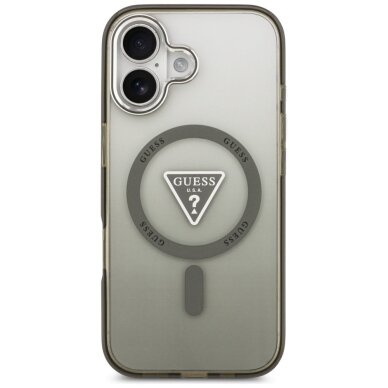 iPhone 17 Guess IML Gradient Triangle Logo MagSafe dėklas – alyvinis 2