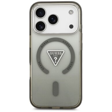 iPhone 17 Pro Guess IML Gradient Triangle Logo MagSafe dėklas – žalias 2 iPhone 17 Pro Guess IML Gradient Triangle Logo MagSafe dėklas – žalias 2