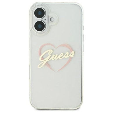 iPhone 16 Plus – Guess IML Heart dėklas - Skaidrus 2