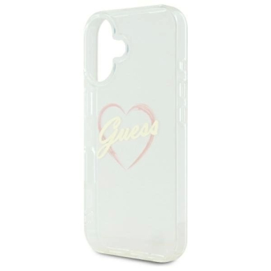 iPhone 16 Plus – Guess IML Heart dėklas - Skaidrus 5
