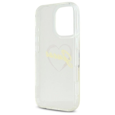 iPhone 16 Pro Max – Guess IML Heart dėklas - Skaidrus 6