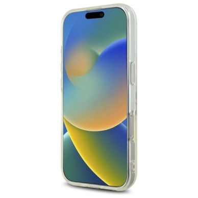 iPhone 16 Pro – Guess IML Heart dėklas - Skaidrus 4