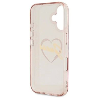 iPhone 16 Guess IML Heart dėklas - rožinis 6