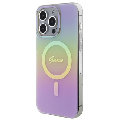 Dėklas Guess IML Iridescent MagSafe iPhone 15 Pro - Rožinis 1 Dėklas Guess IML Iridescent MagSafe iPhone 15 Pro - Rožinis 1