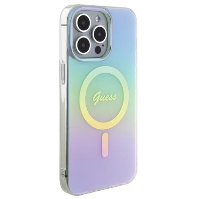 Dėklas Guess IML Iridescent MagSafe iPhone 15 Pro - turquoise 3 Dėklas Guess IML Iridescent MagSafe iPhone 15 Pro - turquoise 3